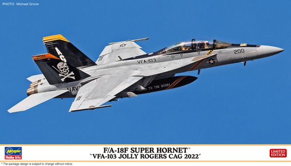 Hasegawa 1/72 F/A-18F SUPER HORNET VFA-103 JOLLY ROGERS CAG 2022(4967834024588)(4967834024588)