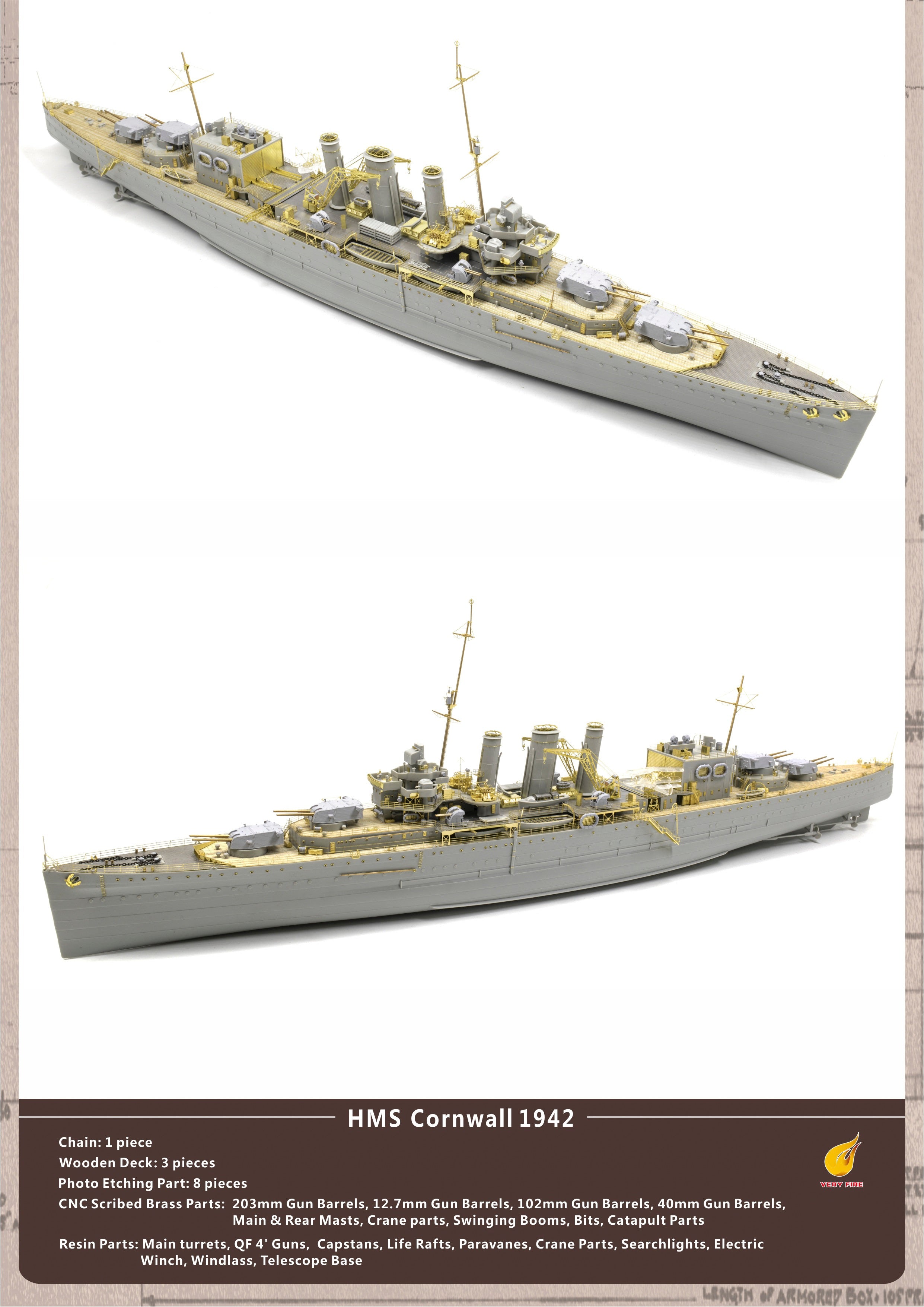 Very Fire 1/700 USS Montana Class Detail Up Set (For Very Fire)