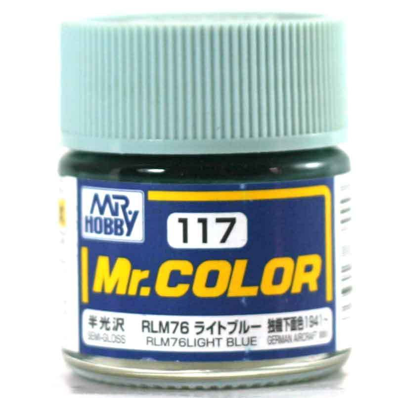 Mr Hobby Mr. Color 117 - RLM76 Light Blue (Semi-Gloss/Aircraft)