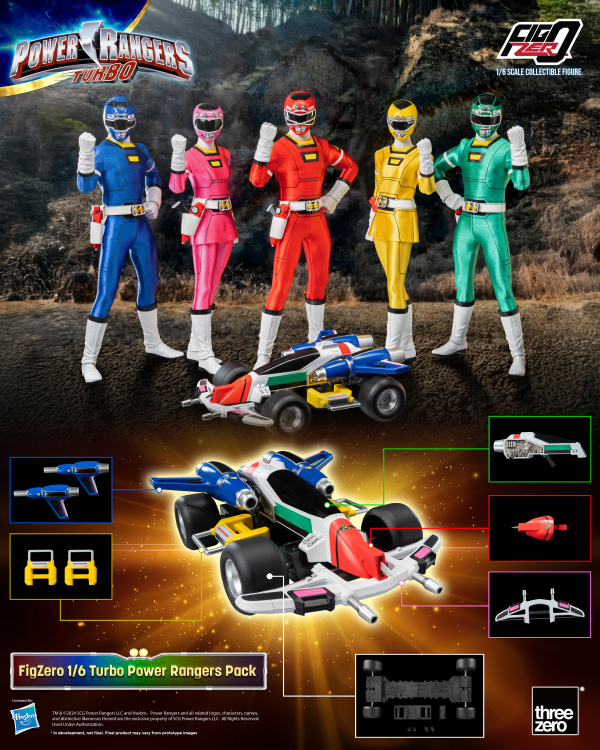 threezero Power Rangers Turbo - FigZero 1/6 Turbo Power Rangers Pack(4895250815261)(4895250815261)