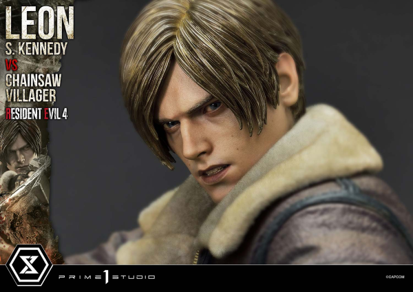 Prime 1 Studio Ultimate Premium Masterline Resident Evil 4 Leon S. Kennedy versus Chainsaw Villager Bonus Version(4582647120885)(4582647120885)