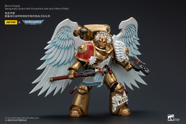 Joy Toy Blood Angels Sanguinary Guard with Encarmine Axe and Inferno Pistol(6973130377172)(6973130377172)