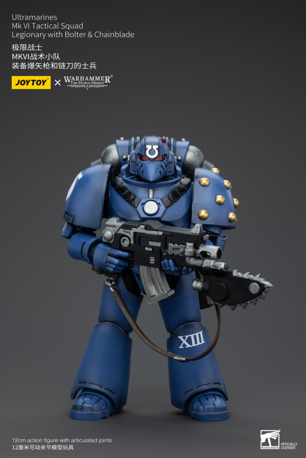 JOYTOY Ultramarines MK VI Tactical Squad Legionary with Bolter& Chainblade(6927054400089)(6927054400089)