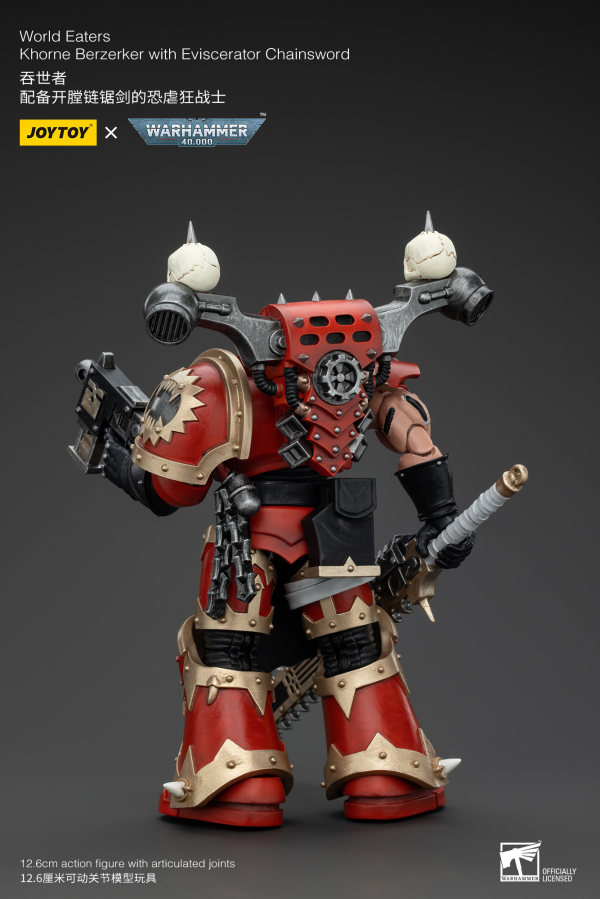 JOYTOY World Eaters Khorne Berzerker with Eviscerator Chainsword(6927054400560)(6927054400560)