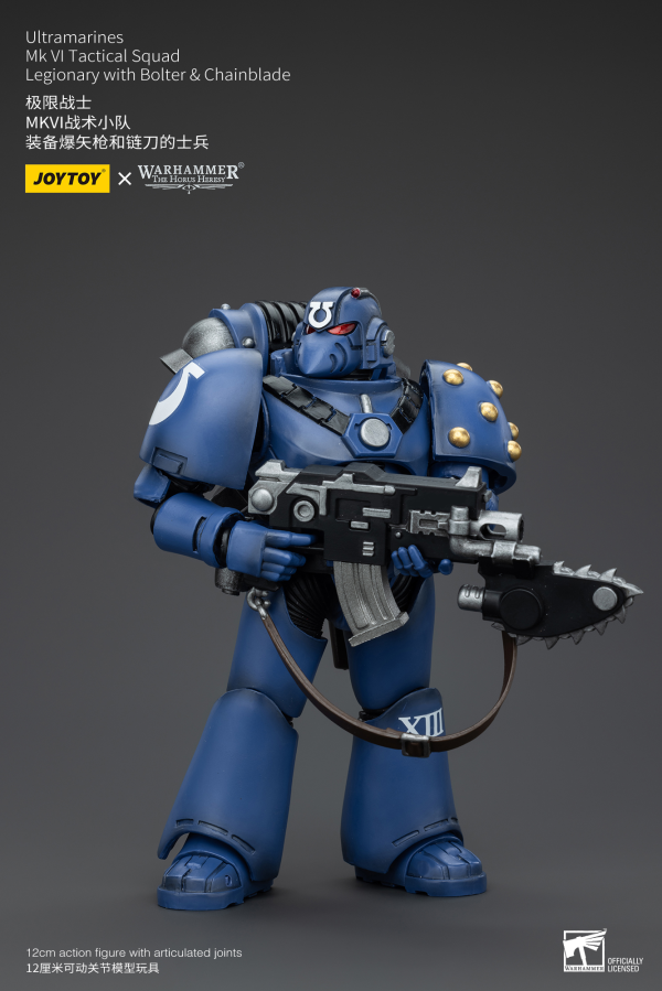 JOYTOY Ultramarines MK VI Tactical Squad Legionary with Bolter& Chainblade(6927054400089)(6927054400089)