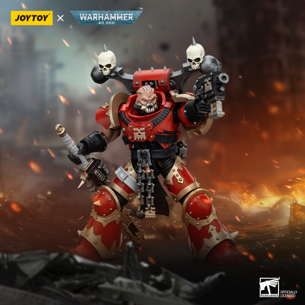 JOYTOY World Eaters Khorne Berzerker with Eviscerator Chainsword(6927054400560)(6927054400560)