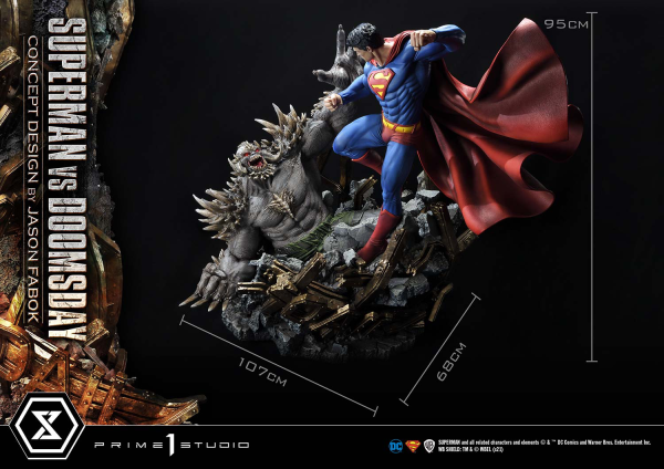 Prime 1 Studio Ultimate Museum Masterline Superman (Comics) Superman VS Doomsday (Concept By Jason Fabok)(4580708034157)(4580708034157)