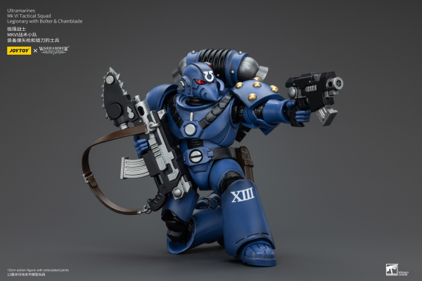 JOYTOY Ultramarines MK VI Tactical Squad Legionary with Bolter& Chainblade(6927054400089)(6927054400089)