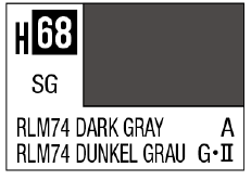 Mr Hobby AQUEOUS HOBBY COLOR - H68 SEMI-GLOSS RLM74 DARK GRAY (GERMAN AIRCRAFT) | 4973028719444