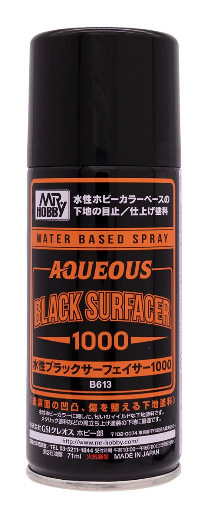 Mr Hobby AQUEOUS BLACK SURFACER 1000 (SPRAY TYPE)