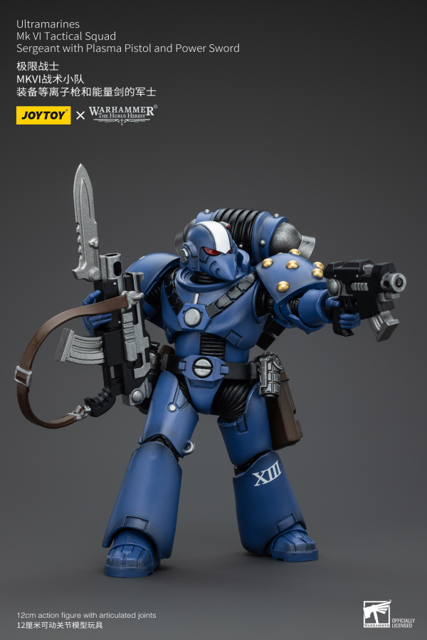 JOYTOY Ultramarines MK VI Tactical Squad Sergeant with Plasma Pistol and Power Sword(6927054400096)(6927054400096)