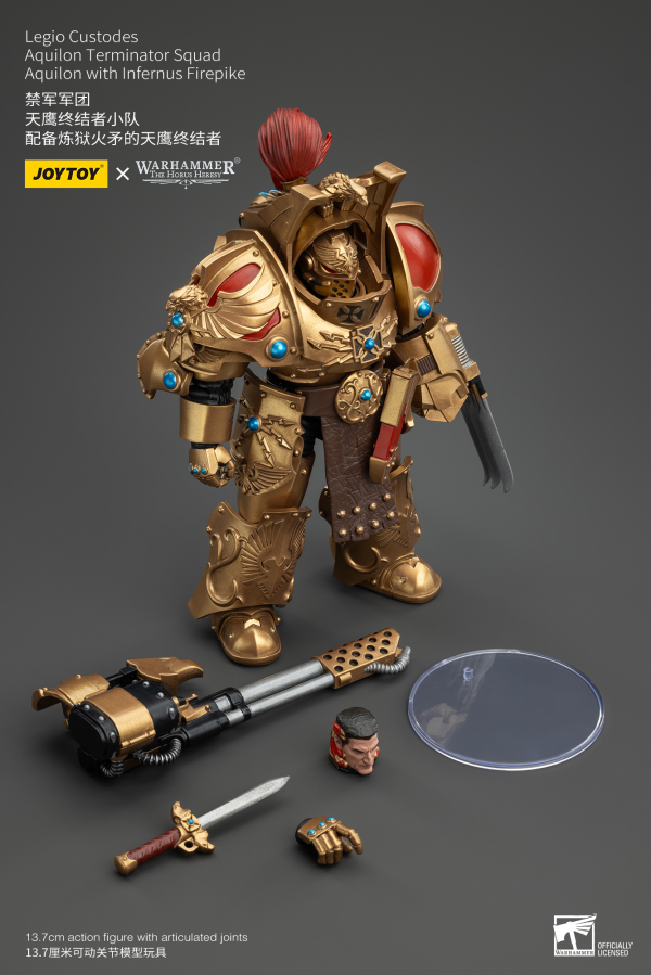 JOYTOY Legio Custodes Aquilon Terminator Squad Aquilon with Infernus Firepike(6927054400768)(6927054400768)