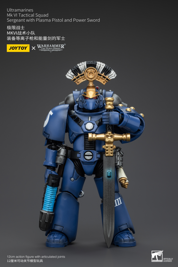 JOYTOY Ultramarines MK VI Tactical Squad Sergeant with Plasma Pistol and Power Sword(6927054400096)(6927054400096)