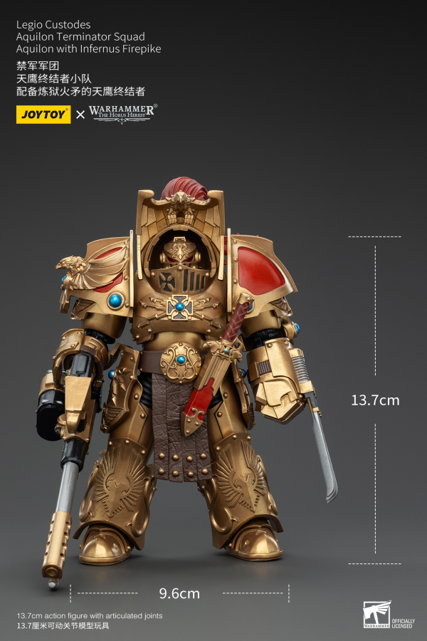 JOYTOY Legio Custodes Aquilon Terminator Squad Aquilon with Infernus Firepike(6927054400768)(6927054400768)