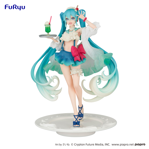 FURYU Corporation Hatsune Miku Exceed Creative Figure - Hatsune Miku SweetSweets Series Melon Soda Float-