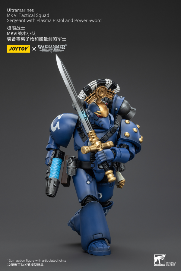 JOYTOY Ultramarines MK VI Tactical Squad Sergeant with Plasma Pistol and Power Sword(6927054400096)(6927054400096)