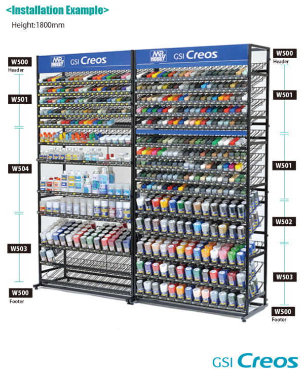 GSI Creos New Stand For Mr. Color 100 Colors (MODULE; NOT FULL RACK)(4973028519655)(4973028519655)