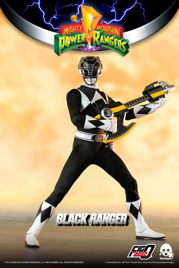 threezero Mighty Morphin Power Rangers - FigZero 1/6 Black Ranger(4897056203150)(4897056203150)