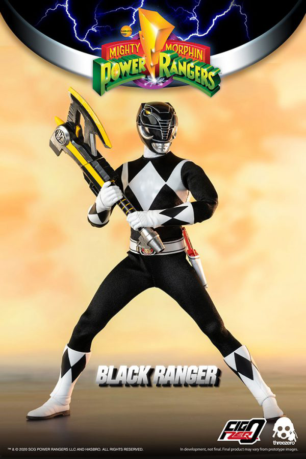 threezero Mighty Morphin Power Rangers - FigZero 1/6 Black Ranger(4897056203150)(4897056203150)