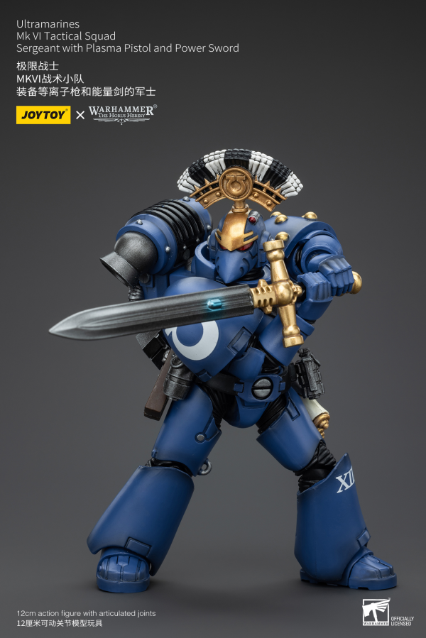 JOYTOY Ultramarines MK VI Tactical Squad Sergeant with Plasma Pistol and Power Sword(6927054400096)(6927054400096)