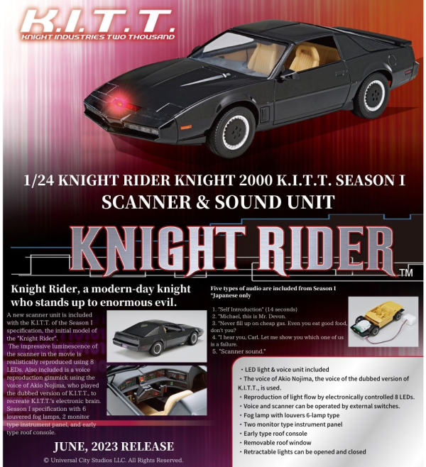 Aoshima 1/24 KNIGHT RIDER KNIGHT 2000 K.I.T.T. SEASONⅠSCANNER & SOUND UNIT(4905083065600)(4905083065600)