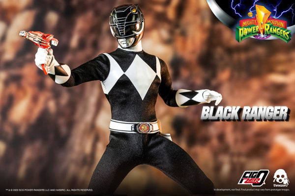 threezero Mighty Morphin Power Rangers - FigZero 1/6 Black Ranger(4897056203150)(4897056203150)