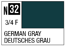 Mr Hobby Acrysion N32 - German Gray (3/4Flat/German Tank) | 4973028927252