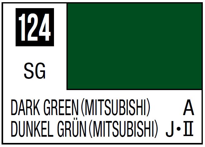 Mr Hobby Mr. Color 124 - Dark Green (Mitsubishi) (Semi-Gloss/Aircraft)