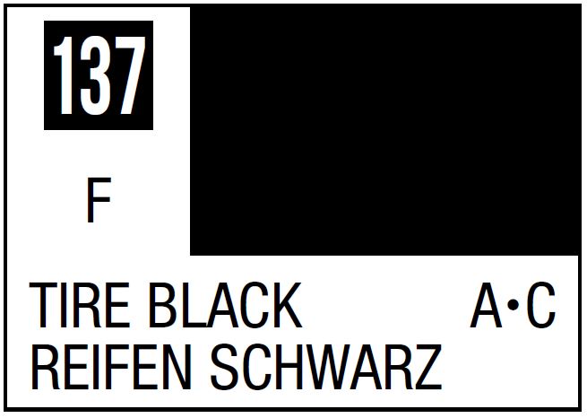 Mr Hobby Mr. Color 137 - Tire Black (Flat/Aircraft Car)