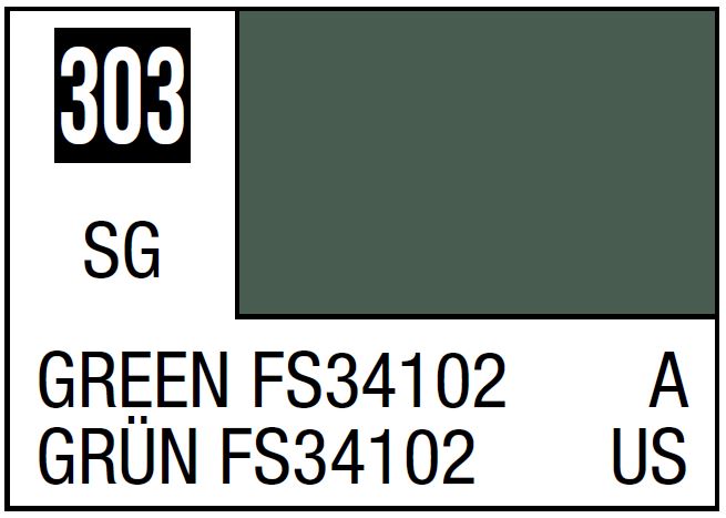 Mr Hobby Mr. Color 303 - Green FS34102 (Semi-Gloss/Aircraft)