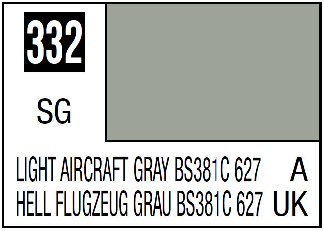 Mr Hobby Mr. Color 332 - Light Aircraft Gray BS381C 627 (Semi-Gloss/Aircraft)