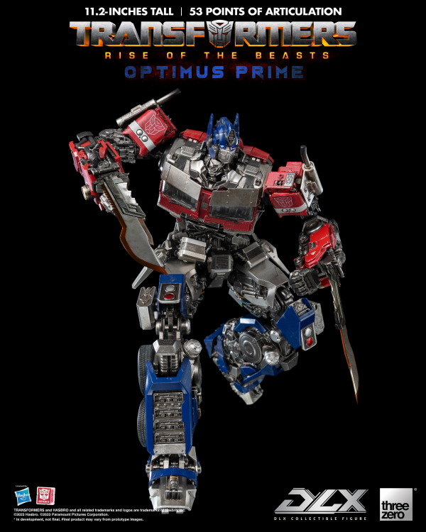 Three Zero Transformers: Rise of the Beasts - DLX Optimus Prime