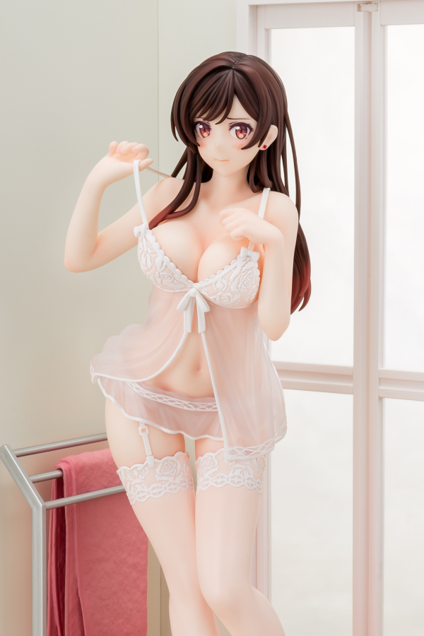 Hakoiri-musume 1/6 scaled pre-painted figure Rent-A-Girlfriend MIZUHARA Chizuru in see-through lingerie figure Angel White Ver. | 4570000500153