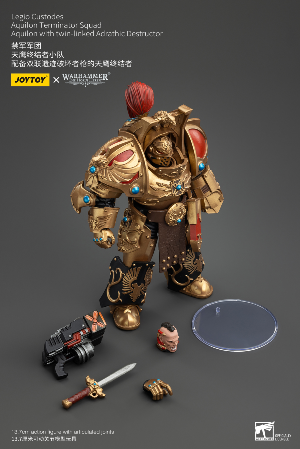 JOYTOY Legio Custodes Aquilon Terminator Squad Aquilon with twin-linked Adrathic Destructor(6927054400751)(6927054400751)