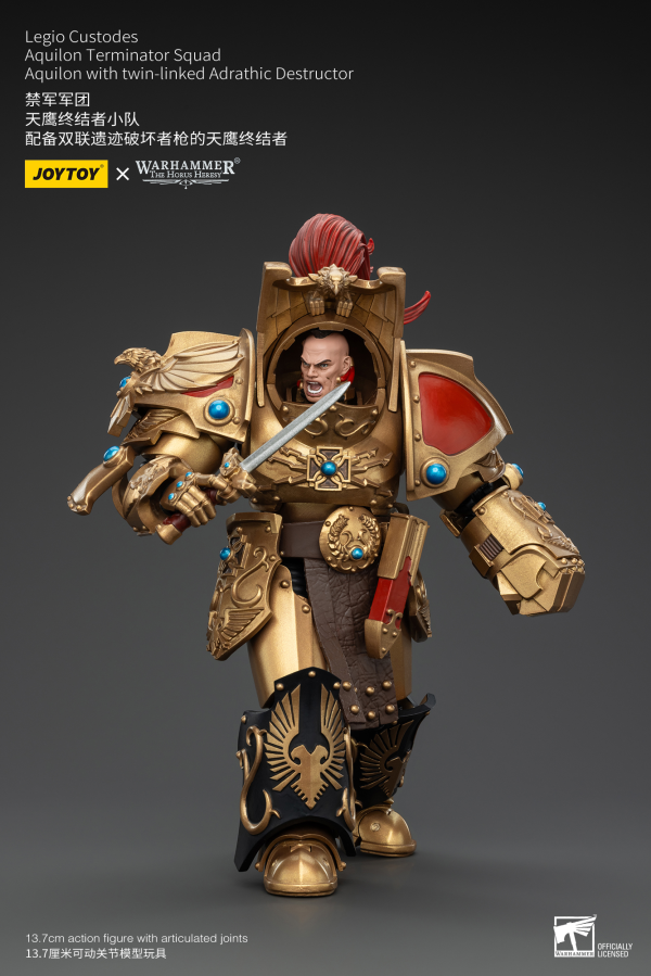 JOYTOY Legio Custodes Aquilon Terminator Squad Aquilon with twin-linked Adrathic Destructor(6927054400751)(6927054400751)