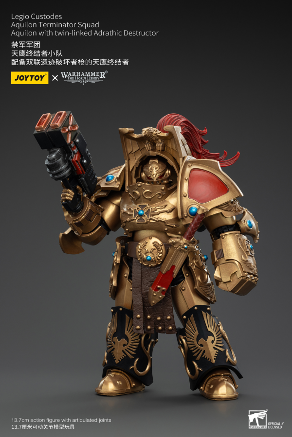 JOYTOY Legio Custodes Aquilon Terminator Squad Aquilon with twin-linked Adrathic Destructor(6927054400751)(6927054400751)