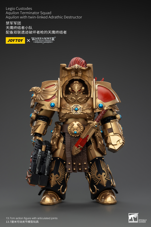 JOYTOY Legio Custodes Aquilon Terminator Squad Aquilon with twin-linked Adrathic Destructor(6927054400751)(6927054400751)