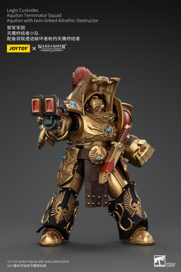 JOYTOY Legio Custodes Aquilon Terminator Squad Aquilon with twin-linked Adrathic Destructor(6927054400751)(6927054400751)