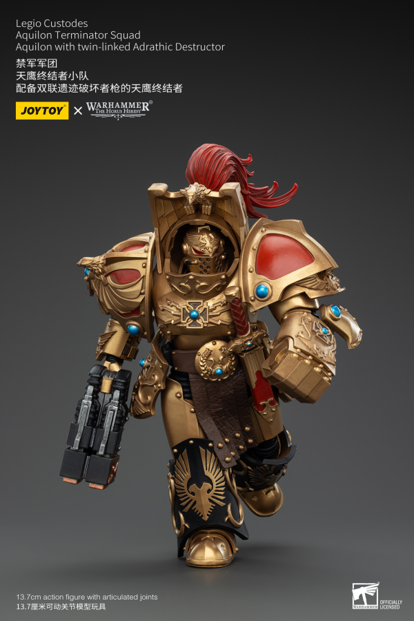 JOYTOY Legio Custodes Aquilon Terminator Squad Aquilon with twin-linked Adrathic Destructor(6927054400751)(6927054400751)