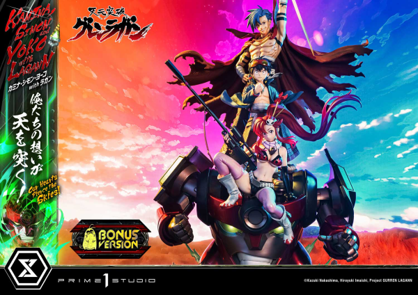 Prime 1 Studio Ultimate Premium Masterline Tengen Toppa Gurren Lagann Kamina, Simon & Yoko with Lagann "Our Hearts Pierce the Skies" Deluxe Version | 4580708049557