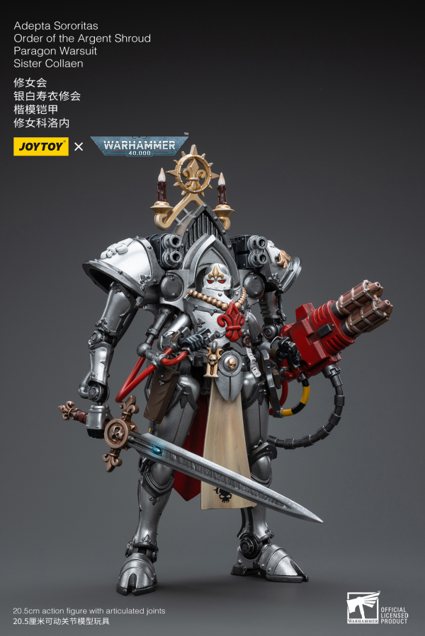 Joy Toy Warhammer 40K-Adepta Sororitas Order of the Argent Shroud Paragon Warsuit Sister Collaen