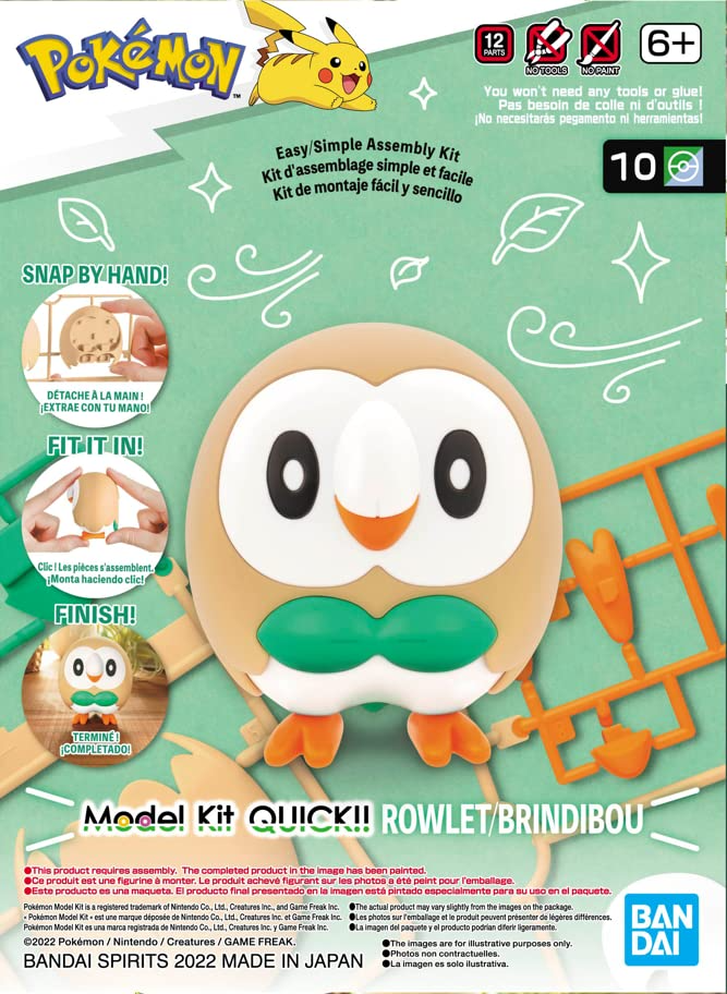 BANDAI Pokemon Model Kit QUICK!! 10 ROWLET