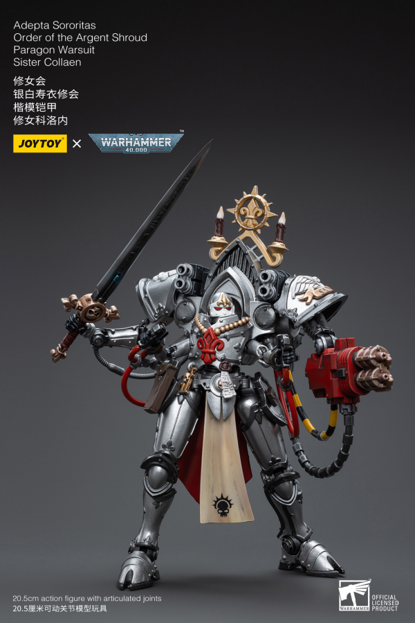 Joy Toy Warhammer 40K-Adepta Sororitas Order of the Argent Shroud Paragon Warsuit Sister Collaen