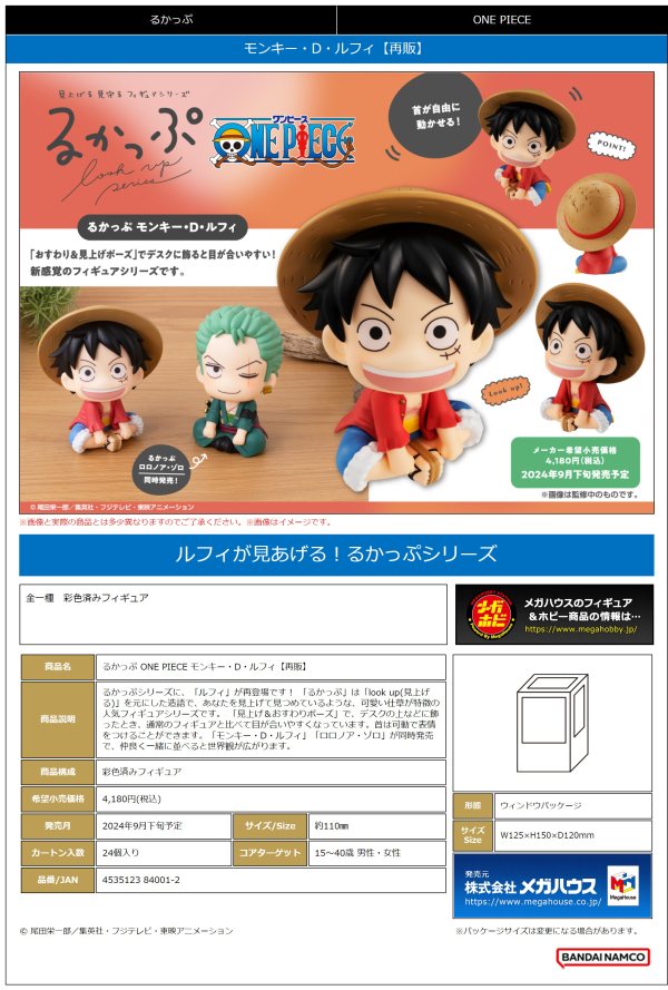 MegaHouse Lookup ONE PIECE Monkey D. Luffy（Repeat）