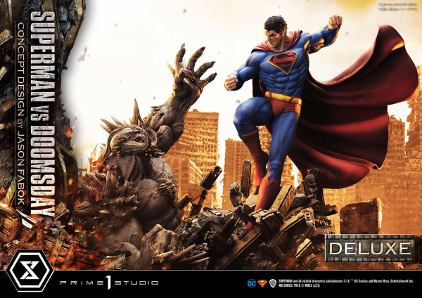 Prime 1 Studio Ultimate Museum Masterline Superman (Comics) Superman VS Doomsday (Concept By Jason Fabok) Deluxe Version(4580708034164)(4580708034164)