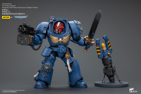 Joy Toy Ultramarines Terminator Squad Sergeant with Power Sword and Teleport Homer