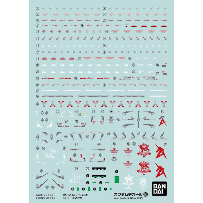 BANDAI Hobby GUNDAM DECAL125 RG 1/144 vGUNDAM