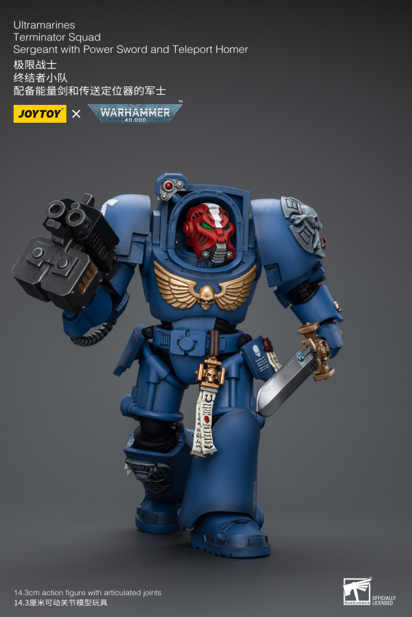 Joy Toy Ultramarines Terminator Squad Sergeant with Power Sword and Teleport Homer