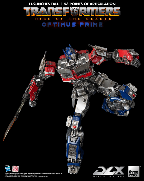 Three Zero Transformers: Rise of the Beasts - DLX Optimus Prime