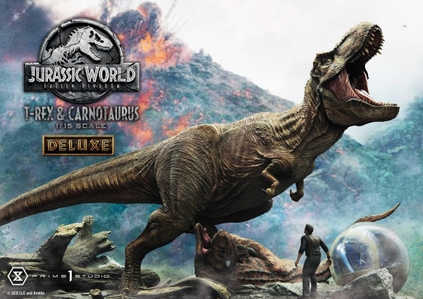 Prime 1 Studio Legacy Museum Collection Jurassic World: Fallen Kingdom (Film) Tyrannosaurus-Rex & Carnotaurus 1/15 scale Deluxe Version | 4580708034874